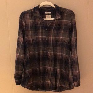 American Eagle Plaid Flannel Top
